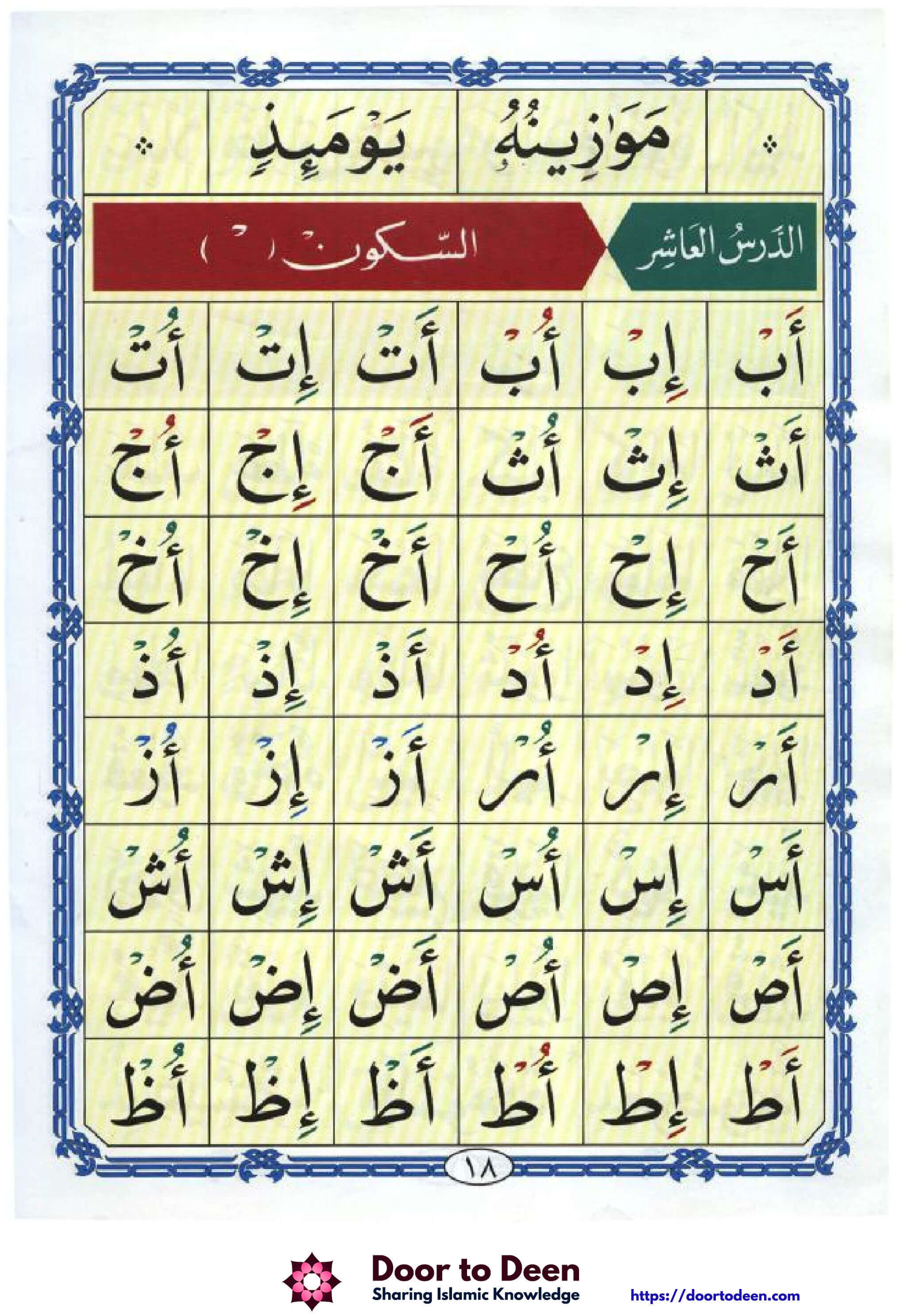 Noorani Qaida Arabic Printable Pages Share And Learn Door To Deen Noorani Qaida Arabic Printable Pages Share And Learn Door To Deen